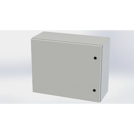 Saginaw Control & Engineering 1/4 Turn Latch Electrical Enclosures, 24 in H, 12 in D, 30 in W, NEMA 3R, 4, 12, 13, Carbon Steel SCE-24EL3012LPLG